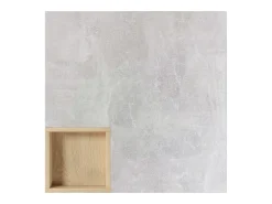 Mesa De Centro| Mesa de centro quadrada moderna com caixa de armazenamento removível, mesa lateral em madeira e cinza. Cinzento