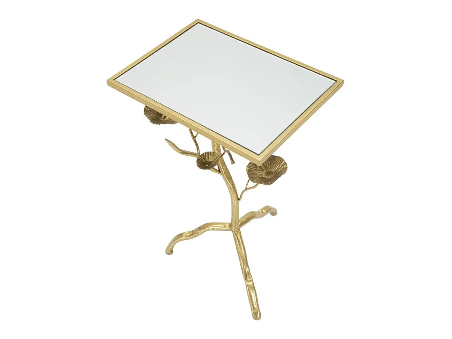 Mesa De Apoio* Mesa de Centro Ramo, Ouro, 40x30x60 cm, Kendra Home Dourado