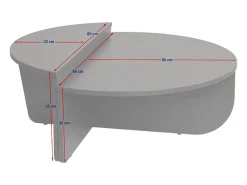 Mesa De Centro*Concept-Usine Mesa de centro redonda antracite 90cm modular VARI Cinza antracite