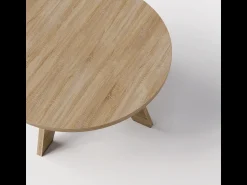 Mesa De Centro| Mesa de centro redonda BELL Ø68 cm Carvalho Sonoma Castanho