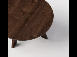 Mesa de centro redonda BELL Ø68 cm Carvalho Chocolate^ Mesa De Centro
