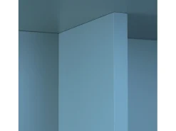 Mesa de centro redonda com tampo resistente em MDF de 3 cm azul Cornish 100 cm^ Mesa De Centro