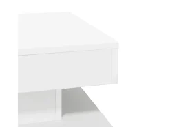Mesa De Centro|vidaxl Mesa de centro rotativa a 360 graus 50x50x34,5 cm Branco