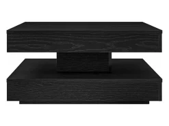Mesa De Centro|vidaxl Mesa de centro rotativa a 360 graus 70x70x34,5 cm Preto