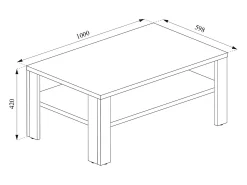 Mesa De Centro*Vicco Mesa de centro sonoma 100x60x42 Natural claro