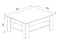 Discount Vicco Mesa de centro sonoma 92.2x65x48 milan Natural claro