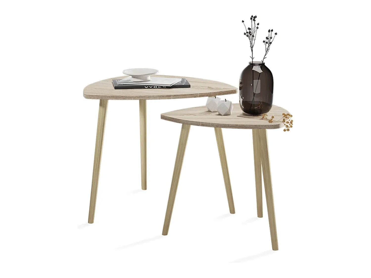 Mesa De Centro|Vicco Mesa de centro sonoma 48x48x45 twino Natural claro
