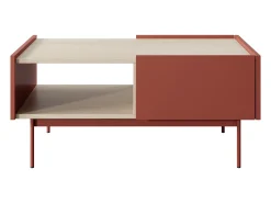 Online Mesa de centro, Tijolo, TOP: Carvalho Linea, 97 x 45 x 65 cm Vermelho