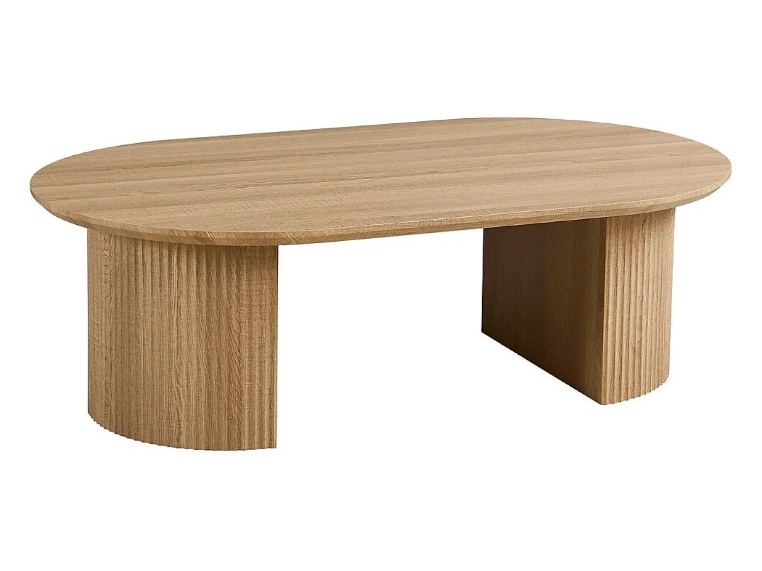 Meublorama Mesa de Centro VAGOS – Cor carvalho natural – Mesa de centro retangular 120x70 cm – MDF – Design moderno e acolhedor^ Mesa De Centro