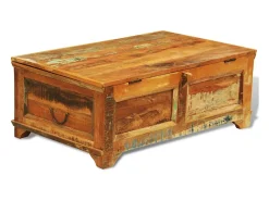 Online vidaxl Mesa de centro vintage com armazenamento, madeira reciclada Castanho