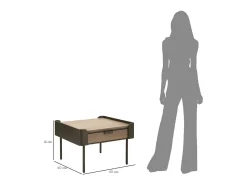 Mesa De Centro| Mesa de Centro VKH518, Castanho, 60x60x41 cm, Kendra Home Cinzento