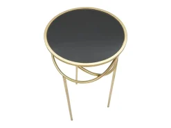 Clearance Mesa de Centro VKH593, Ouro, 40x40x80 cm, Kendra Home Preto