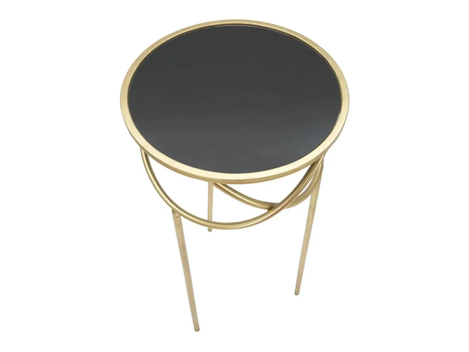 Clearance Mesa de Centro VKH593, Ouro, 40x40x80 cm, Kendra Home Preto