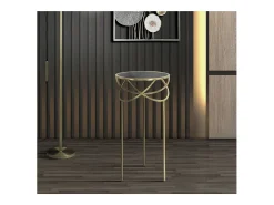 Clearance Mesa de Centro VKH593, Ouro, 40x40x80 cm, Kendra Home Preto