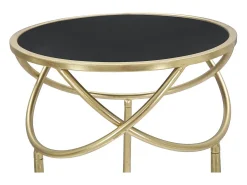 Clearance Mesa de Centro VKH593, Ouro, 40x40x80 cm, Kendra Home Preto