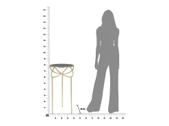 Clearance Mesa de Centro VKH593, Ouro, 40x40x80 cm, Kendra Home Preto