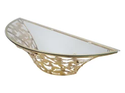 Mesa De Centro| Mesa de Centro VKH554, Ouro, 120x40,5x37,2 cm, Kendra Home Dourado