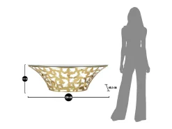 Mesa De Centro| Mesa de Centro VKH554, Ouro, 120x40,5x37,2 cm, Kendra Home Dourado