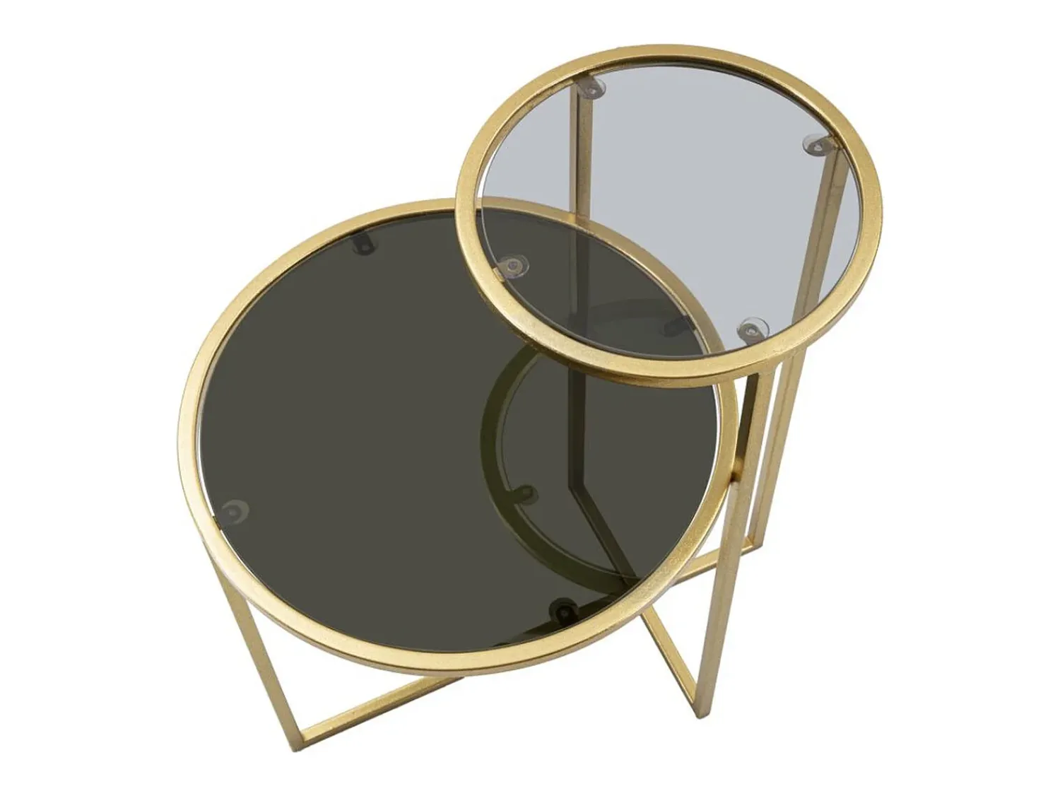 Mesa de Centro VKH570, Ouro, 50x40x60,5 cm, Kendra Home^ Mesa De Apoio