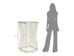 Mesa de Centro VKH594, Ouro, 50x50x100 cm, Kendra Home^ Mesa De Apoio