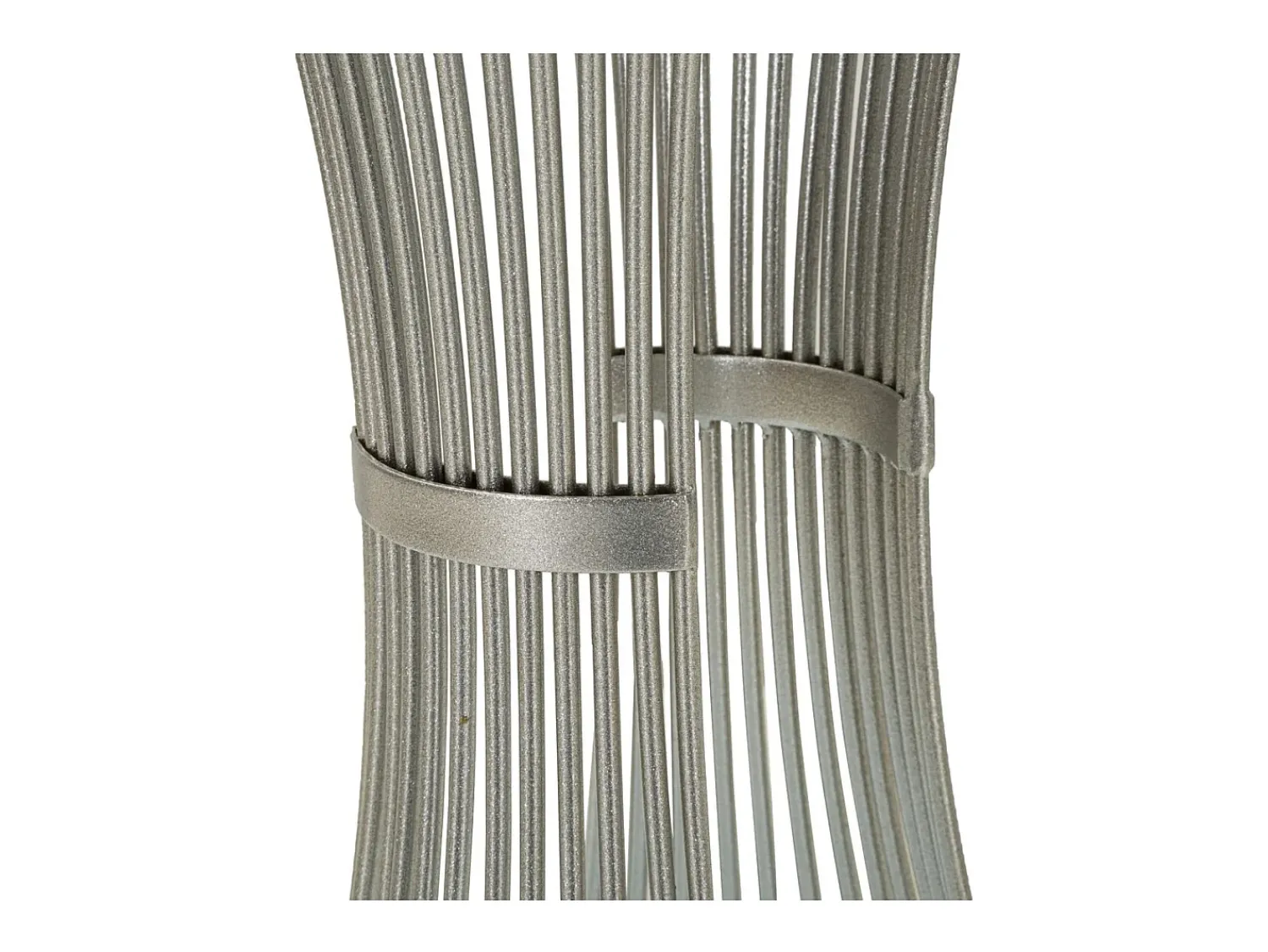 Mesa De Apoio* Mesa de Centro VKH582, Prata, 40x40x79 cm, Kendra Home Prateado