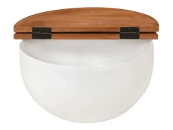 Discount Mesa de centro 50x27 cm madeira recuperada maciça PT238885 Branco
