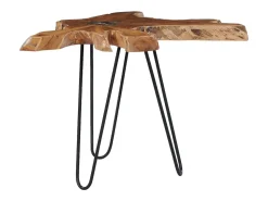 Mesa De Centro|vidaxl Mesa de centro 70x45 cm madeira de teca maciça e poliresina Multicor
