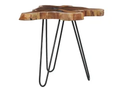 Mesa De Centro|vidaxl Mesa de centro 70x45 cm madeira de teca maciça e poliresina Multicor