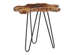 Mesa De Centro|vidaxl Mesa de centro 70x45 cm madeira de teca maciça e poliresina Multicor
