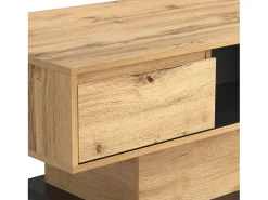 Mesa De Centro|Hauss Spole Mesa de centro 100x60cm com gaveta, madeira natural clara Natural claro
