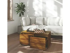 Mesa De Centro* Mesa de centro 90x50x41,5 aglomerado cor carvalho PT219341 Castanho