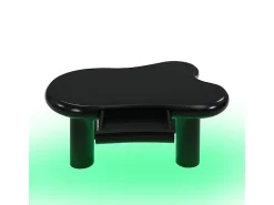 Mesa De Centro*ModernLuxe Mesa de centro 98x65.5x40 cm - forma de nuvem - 1 gaveta - com iluminação LED - Preto