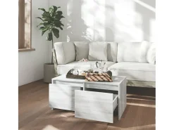 Mesa De Centro| Mesa de centro 90x50x41,5 cm aglomerado cor sonoma PT809255 Cinzento