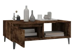 Mesa De Centro| Mesa de centro 90x60x35 cm aglomerado carvalho fumado PT674807 Castanho
