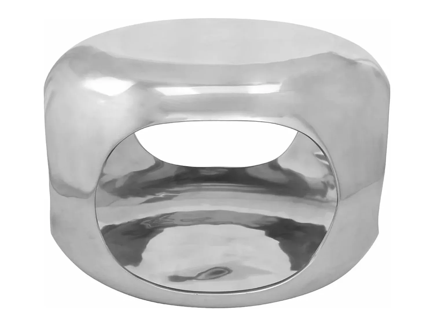 Mesa De Centro*vidaxl Mesa de centro 50x50x30 cm alumínio Prateado