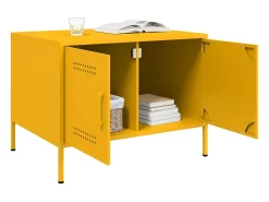 Clearance Mesa de centro 68x50x50,5 cm aço mostarda PT481669 Amarelo