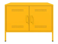 Clearance Mesa de centro 68x50x50,5 cm aço mostarda PT481669 Amarelo