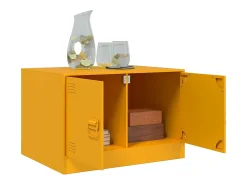 Mesa De Centro*vidaxl Mesa de centro 67x50x44 cm aço mostarda Amarelo
