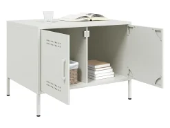 Mesa De Centro| Mesa de centro 68x50x50,5 cm aço PT871245 Branco