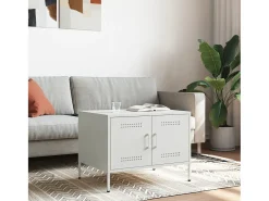 Mesa De Centro| Mesa de centro 68x50x50,5 cm aço PT871245 Branco