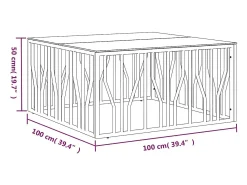 Mesa De Centro|vidaxl Mesa de centro 100x100x50 cm aço inoxidável e vidro Prateado