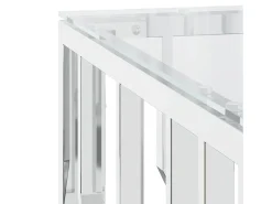 Mesa De Centro*vidaxl Mesa de centro 80x80x40 cm aço inoxidável e vidro Prateado