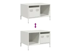 vidaxl Mesa de centro 68,5x50x43,5 cm aço laminado a frio^ Mesa De Centro