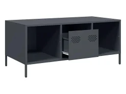 vidaxl Mesa de centro 101,5x50x43,5 cm aço laminado a frio antracite^ Mesa De Centro