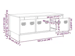 Mesa De Centro|vidaxl Mesa de centro 101,5x50x43,5 cm aço laminado a frio antracite Cinza antracite