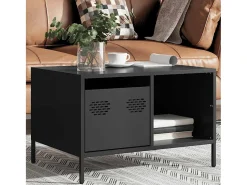 Mesa De Centro|vidaxl Mesa de centro 68,5x50x43,5 cm aço laminado a frio Preto