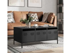 Mesa De Centro*vidaxl Mesa de centro 101,5x50x43,5 cm aço laminado a frio Preto