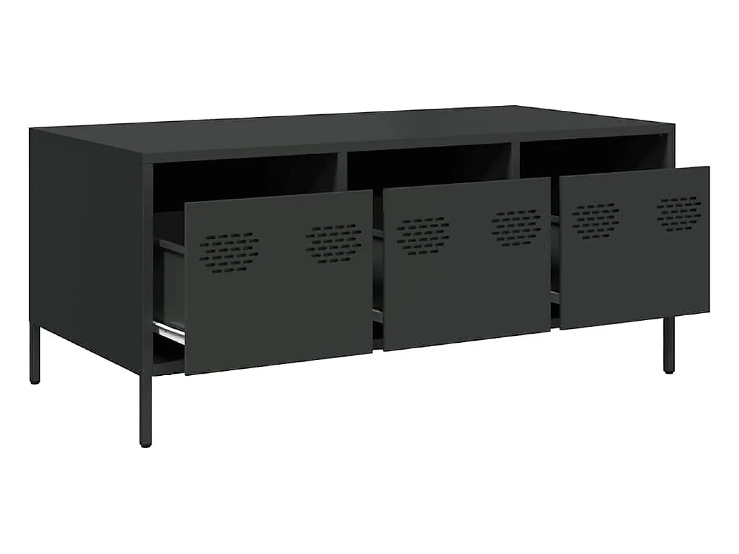 Mesa De Centro*vidaxl Mesa de centro 101,5x50x43,5 cm aço laminado a frio Preto