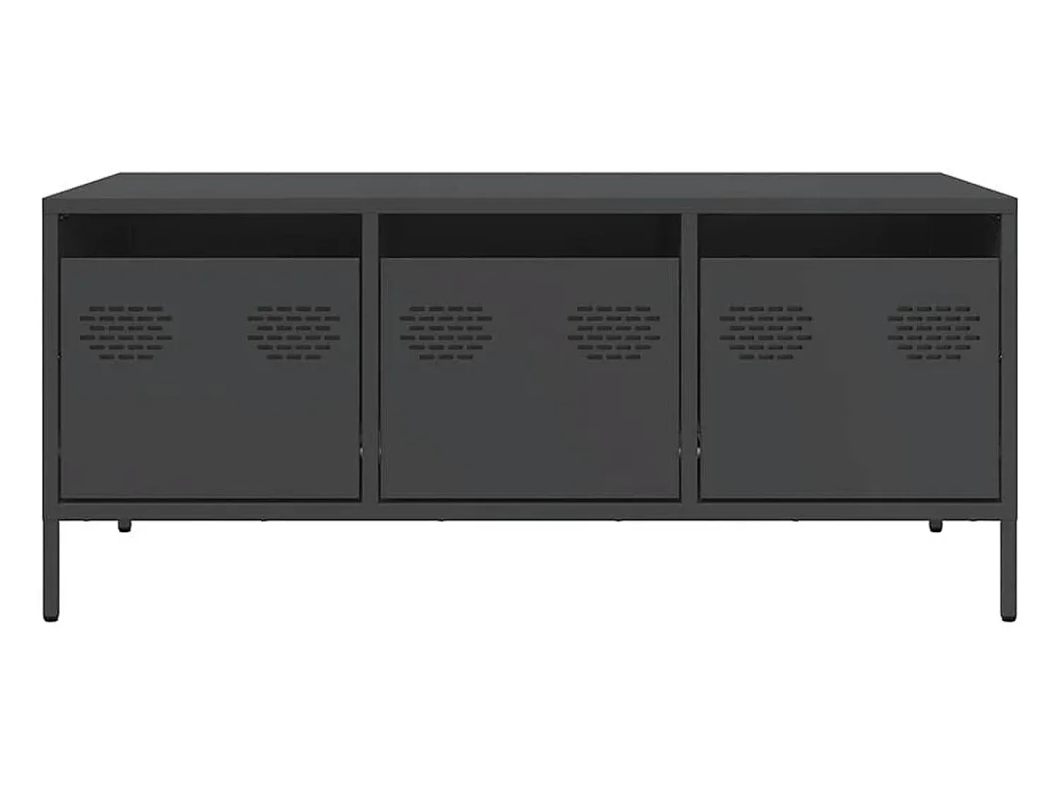 Mesa De Centro*vidaxl Mesa de centro 101,5x50x43,5 cm aço laminado a frio Preto