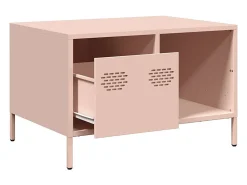 Mesa De Centro|vidaxl Mesa de centro 68,5x50x43,5 cm aço laminado a frio Rosa